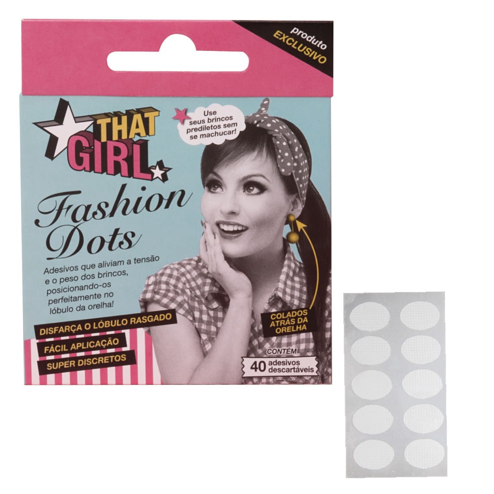 Adesivo de Brinco Fashion Dots Branco 40un That Girl
