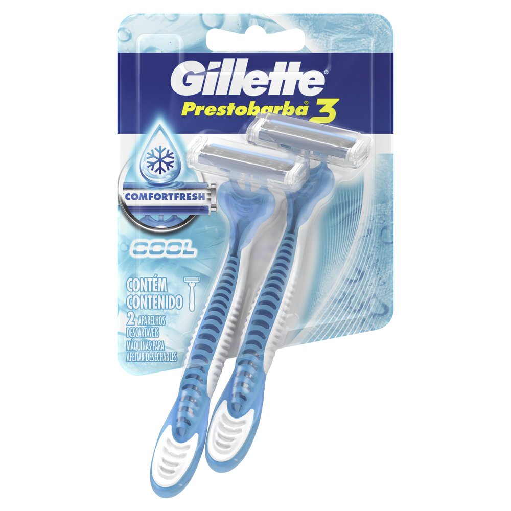 Aparelho de Barbear Descartável Prestobarba3 Ice 2un Gillette
