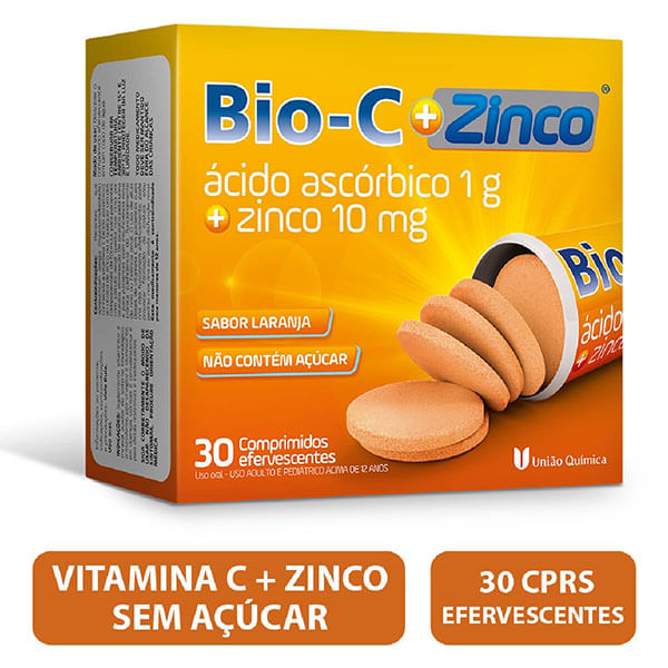 Bio-C + Zinco 1g + 10mg 30 Comprimidos Efercescentes