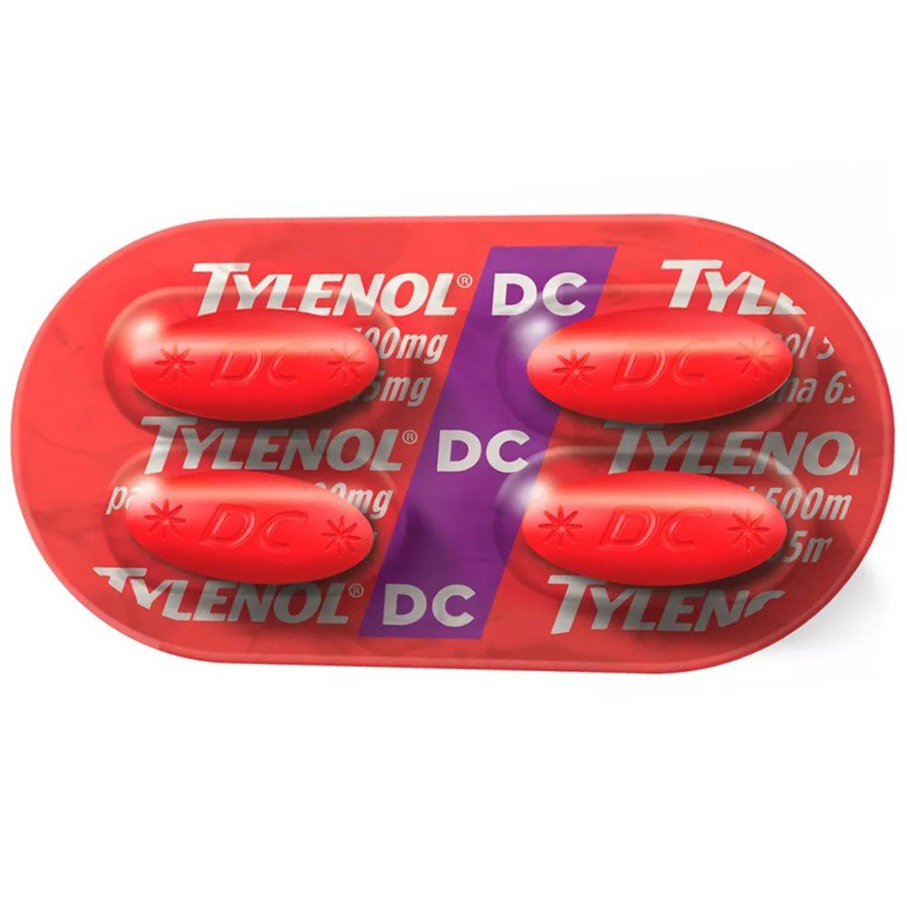 Tylenol Dor de Cabeça 500mg com 4 Comprimidos
