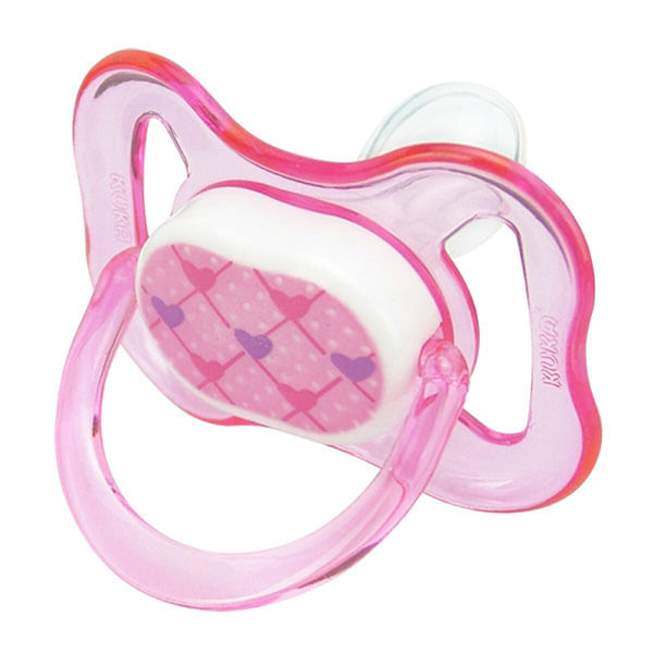 Chupeta infantil Kuka N01 Decorada 0-6 meses Rosa