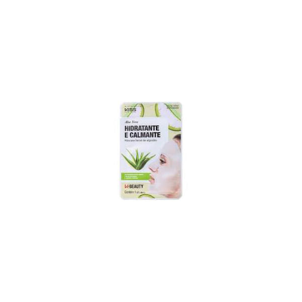 Máscara facial de algodão Aloe Vera hidratante 20ml Kiss Ny Máscara facial de algodão Kiss New York Aloe Vera 20ml