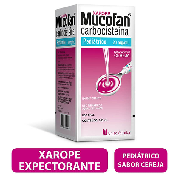 Mucofan Xarope Pediátrico 100Mg 100Ml