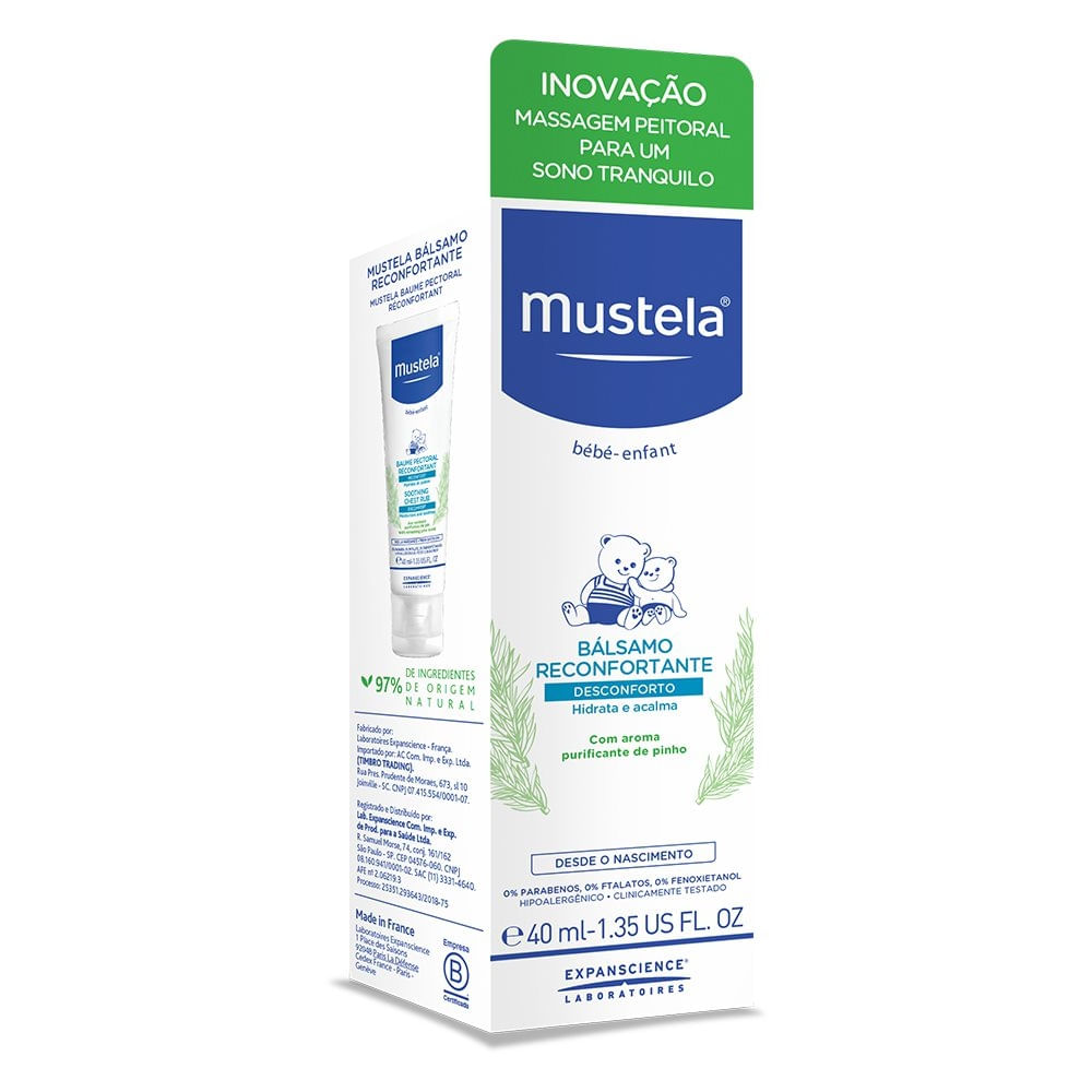 Bálsamo Reconfortante Mustela Bebê Gripes e Refriados - 40ml