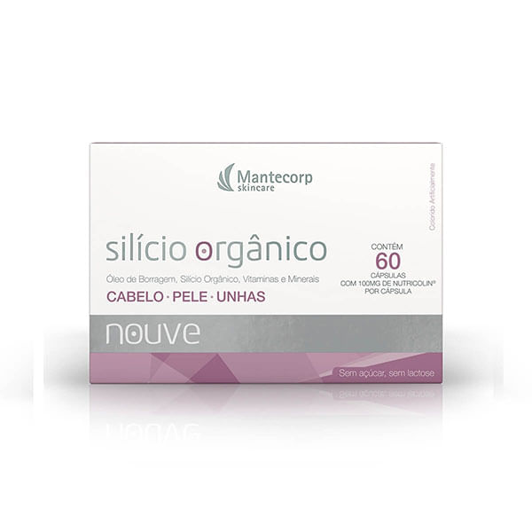 Suplemento Silício Orgânico 60 cápsulas Nouve – Cabelo, Pele e Unhas