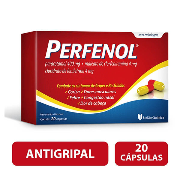 Perfenol 400Mg + 4Mg + 4Mg Cápsulas 20 Unidades