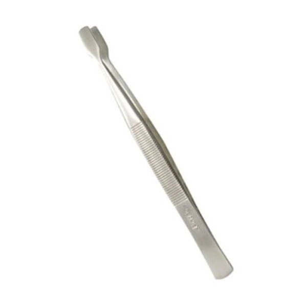 Pinça de Inox Média Ponta Curva Prata Aplicação Cílios Fio a Fio Santa Clara Pinca Inox Aplicacao Cilios - Santa Clara