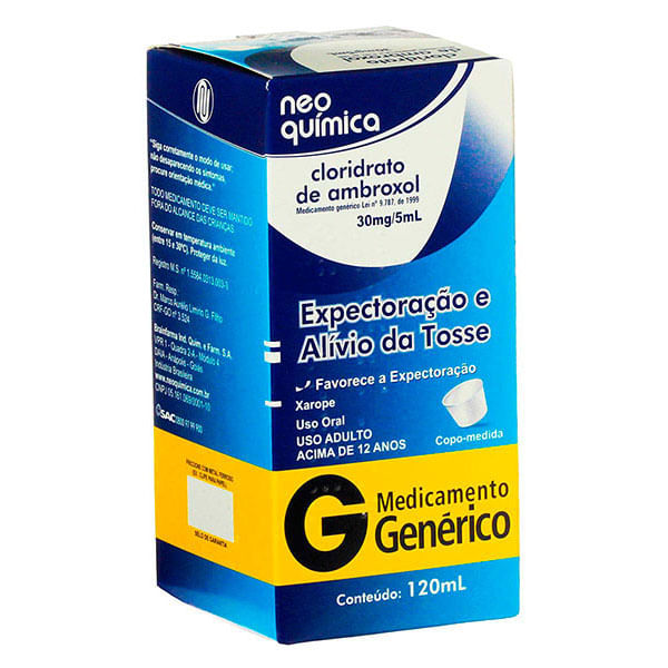Cloridrato De Ambroxol 6Mg/Ml Xarope Adulto 120Ml - Neo Química