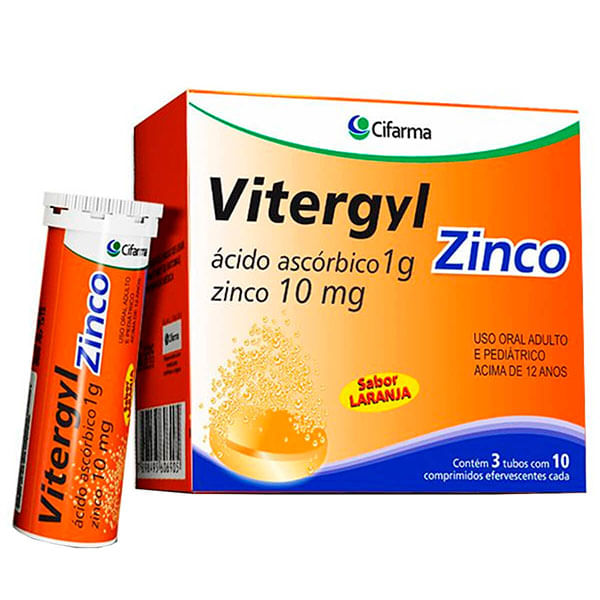 Vitamina C Cifarma Vitergyl Zinco 3Tub 10 Comprimidos - Cifarma