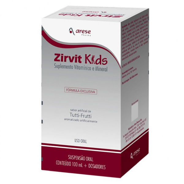 Suplemento Vitamínico Zirvit Kids Solução Oral 100ml