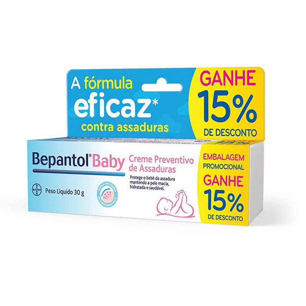 Bepantol Baby Pomada para Assaduras 30g Pró-Vitamina B5 Sem Perfume Recém-nascidos Bepantol Baby - Pomada para Assaduras - 30g