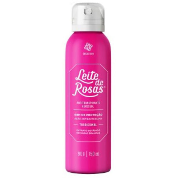 Desodorante Leite Rosa Aerosol Tradicional 150Ml - Leite De Rosas