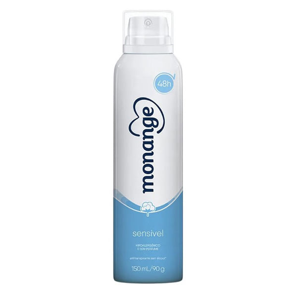 Desodorante Monange sem Perfume Aerosol-150mL