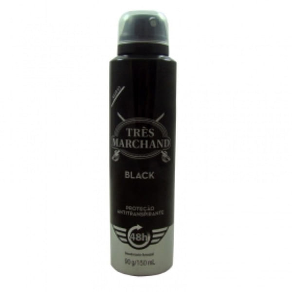 Desodorante Aerossol Très Marchand Black 150ml