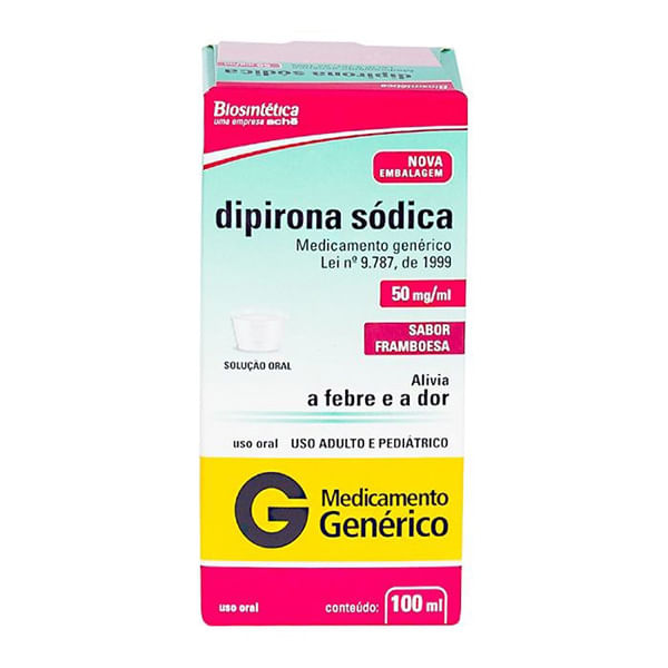 Dipirona Sodica 50Mg Sl Or 100Ml - Genérico - Biosintética Genérica
