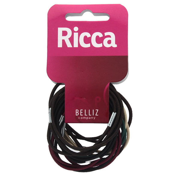 Elástico de Cabelo Ricca Sem Metal Macio 7mm