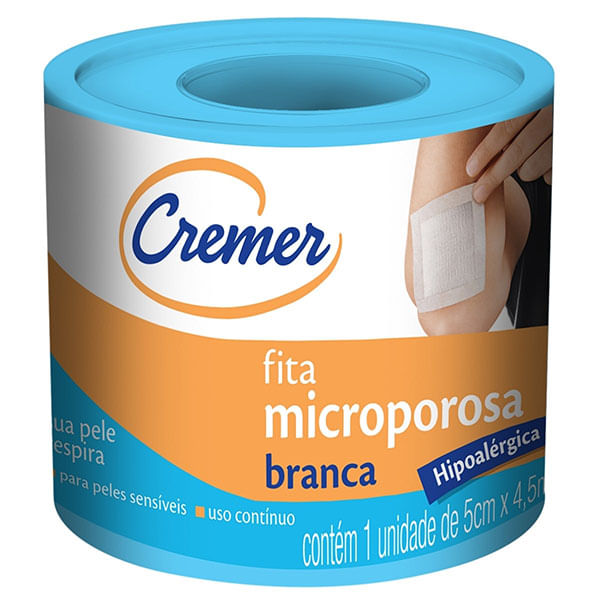 Esparadrapo Cremer Fita Microporosa Branco 5Cmx4,5Mt - Cremer