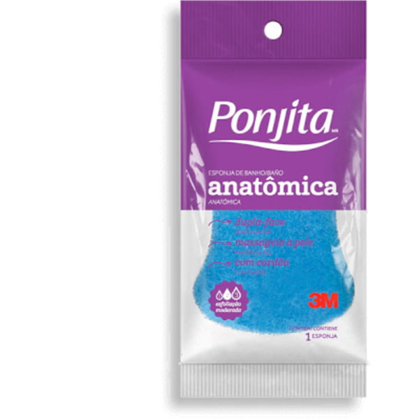 Esponja de Banho e Facial Acqua Sort Espuma e Fibra Ponjita