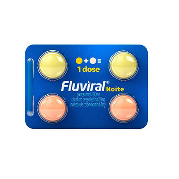 Fluviral Noite Com 4 Comprimidos