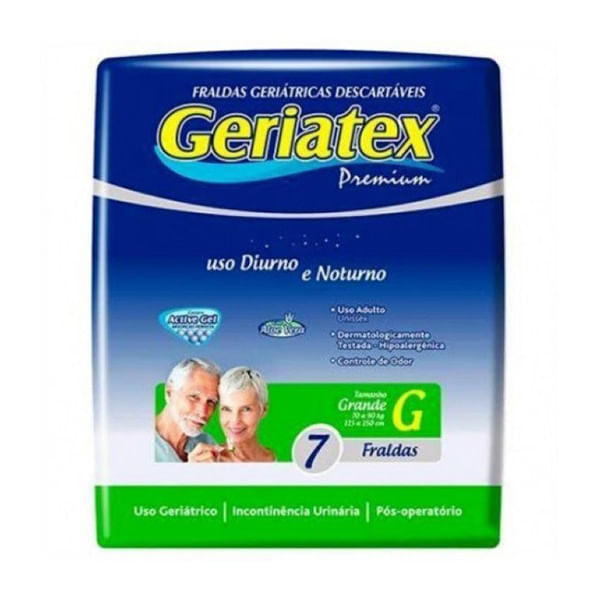 Fralda Geriátrica Geriatex Premium G 7Un - Geriatex