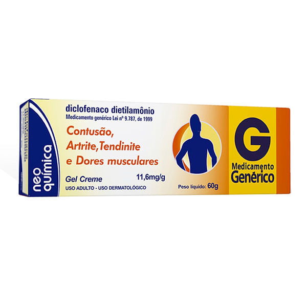 Diclofenaco Dietilamônio 11,6Mg/G Gel 60G - Neo Química