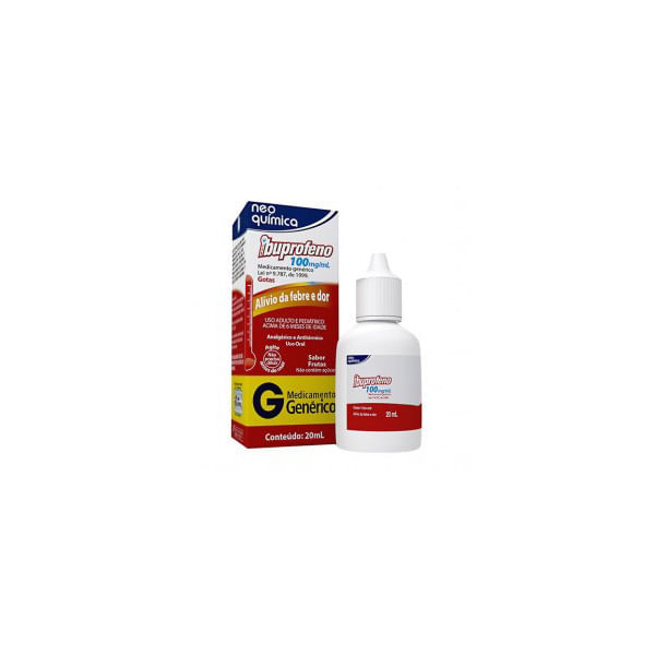 Ibuprofeno 100Mg Suspensão Oral Gotas 20Ml - Neo Química