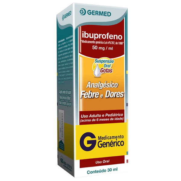 Ibuprofeno 50Mg Suspensão Oral Gotas 30Ml - Germed