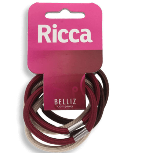 Kit Elásticos de Cabelo Ricca Basics Textura 6mm 6un
