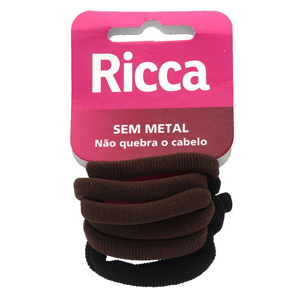 Elástico de Cabelo Basics Sem Metal 3mm 10 Unidades Ricca