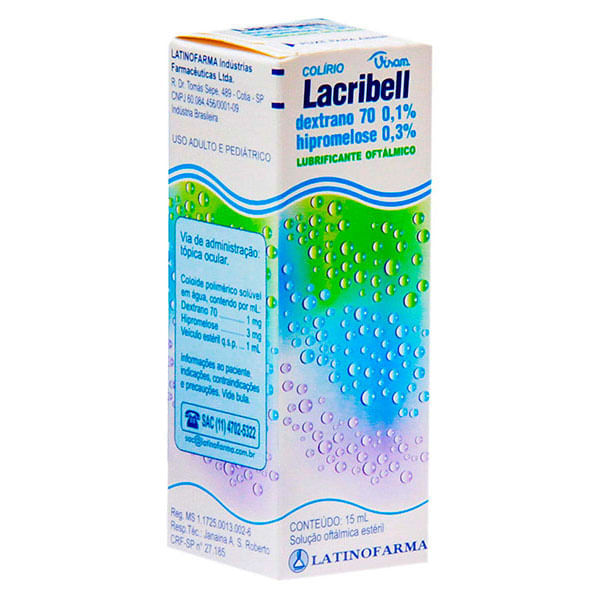 Lacribell 1 + 3Mg Solução Oftálmico 15Ml
