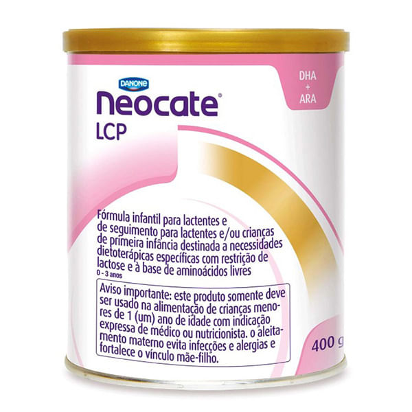 Leite Em Pó Neocate Lcp 0 A 01 Ano Rosa Lata 400G - Neocate