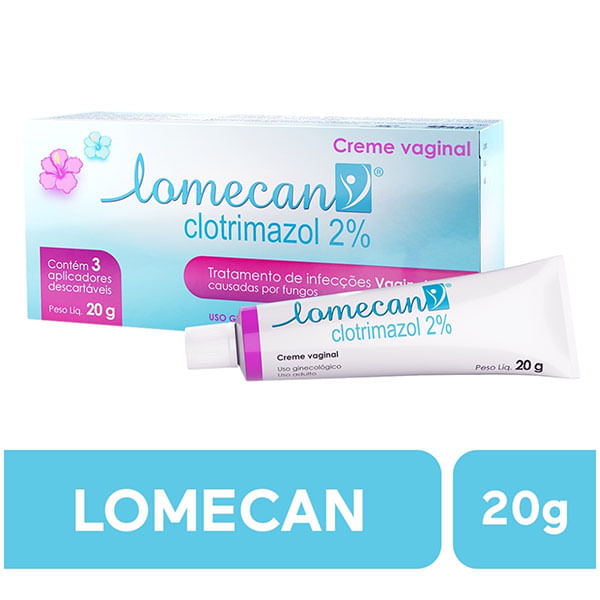 Lomecan 3 Dias Genomma 20G Creme Vaginal — Lomecan Creme 3 Dias 20G