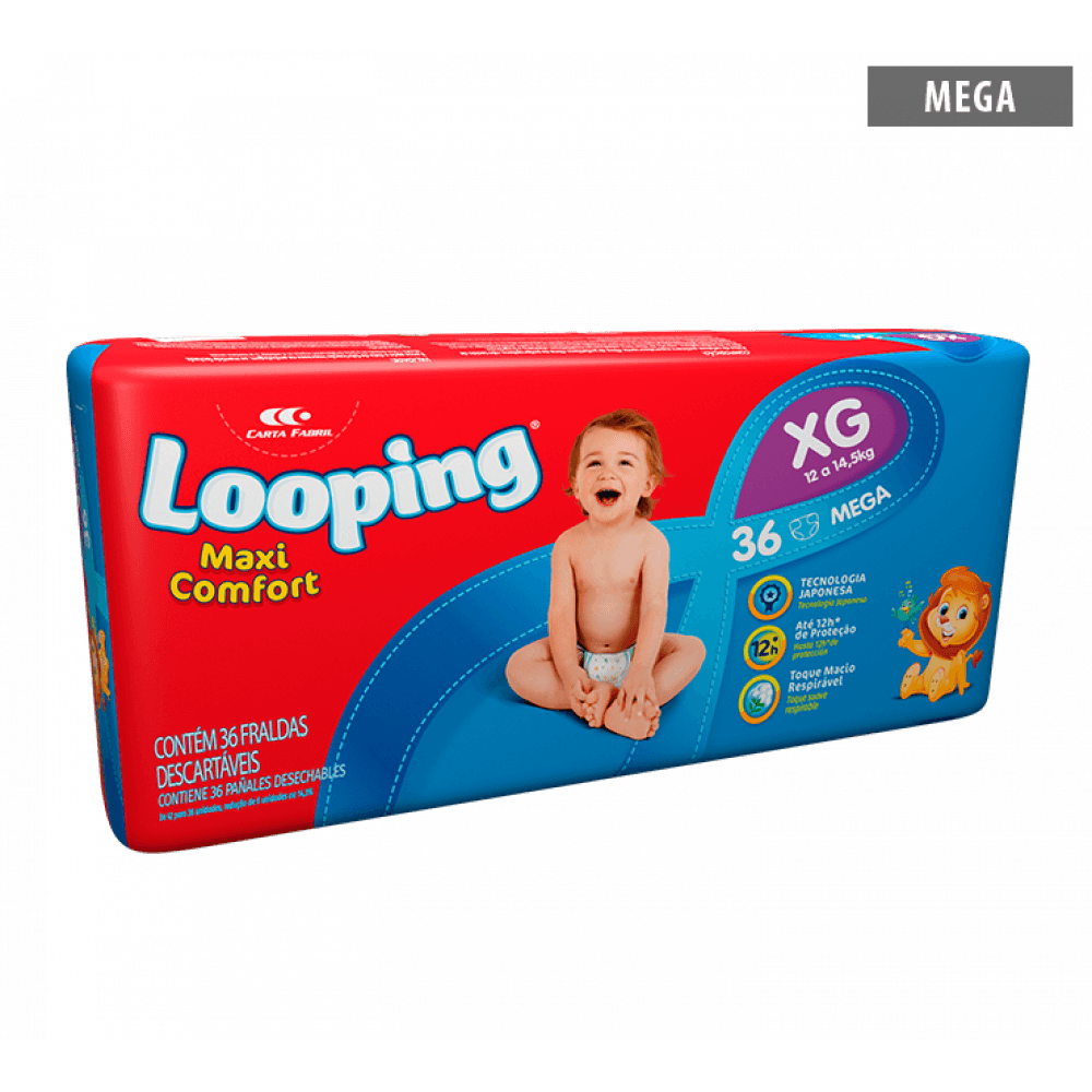 Fralda Looping Comfort Mega Eg 42un - Looping