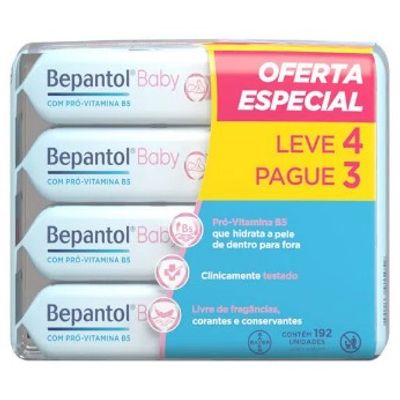 Kit Lenços Umedecidos Bepantol Baby 4 Pacotes