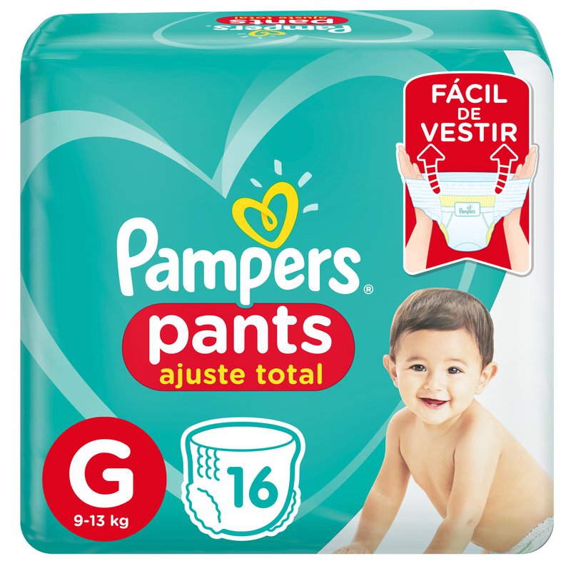 Fralda Pampers Pants Ajuste Total 16 Un G