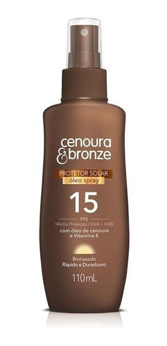 Óleo Bronzeador FPS 15 Cenoura e Bronze-110ml