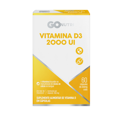 GOnutri Vitamina D3 2000Ui C/ 60 Comprimidos