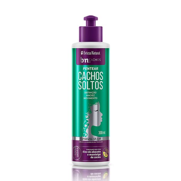 Creme Pentear Cachos Soltos 300ml Beleza Natural Creme Pentear Cachos Soltos 300Ml