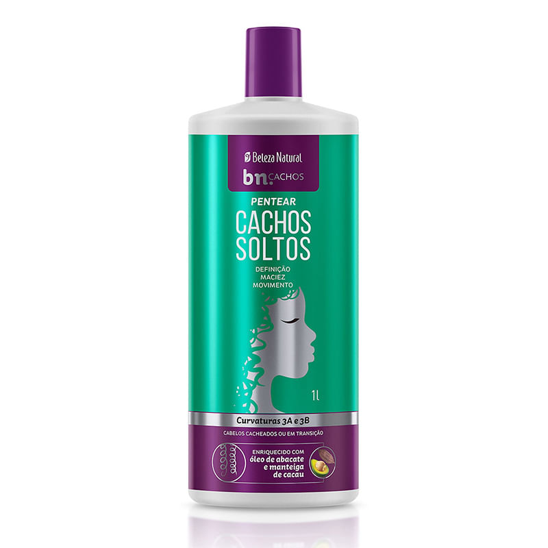 Creme Pentear Beleza Natural Cachos Sol 1000Ml - Beleza Natural