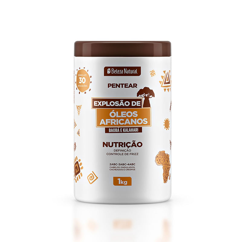 Creme de Pentear Beleza Natural Explosão de Óleos Africanos
