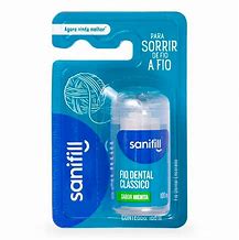Fio dental Class S 100m menta com cera Sanifill