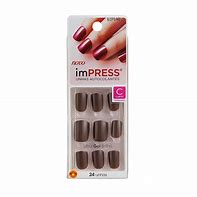 Unha Postiça Autocolante First Date FBIP040 Vermelho 24 Unidades Impress Unha Au/Co Impress First Date Fbip040 - Impress