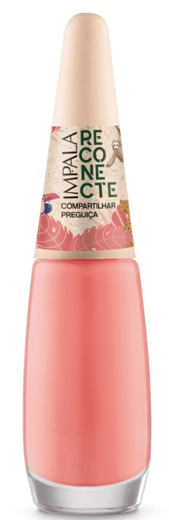 Esmalte Reconecte Preguiça Coral Cremoso Longa Duração Impala Esmalte Impala Reconecte Compar Preguiça - Impala