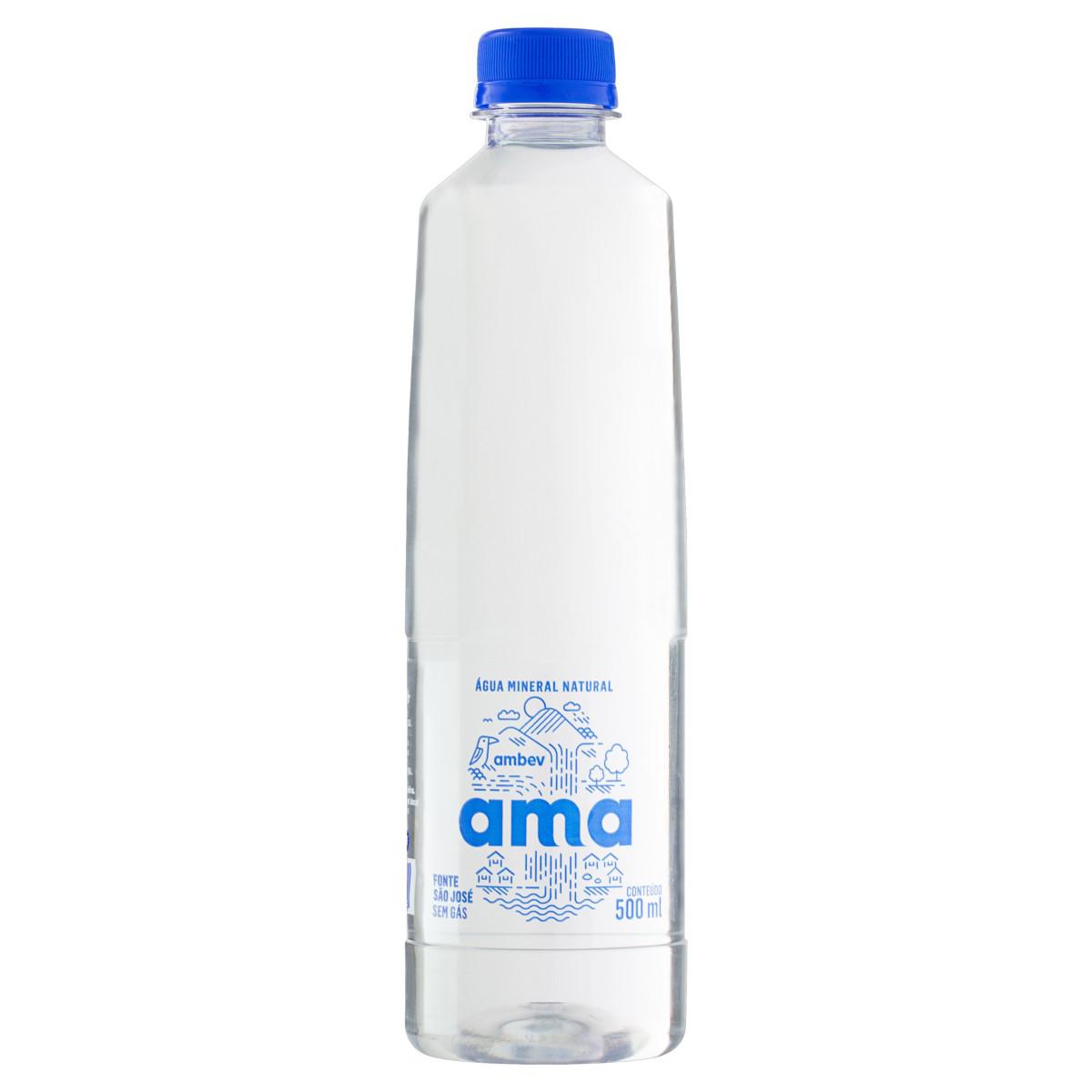 Água Mineral Sem Gás 500ml Garrafa PET Ama Agua