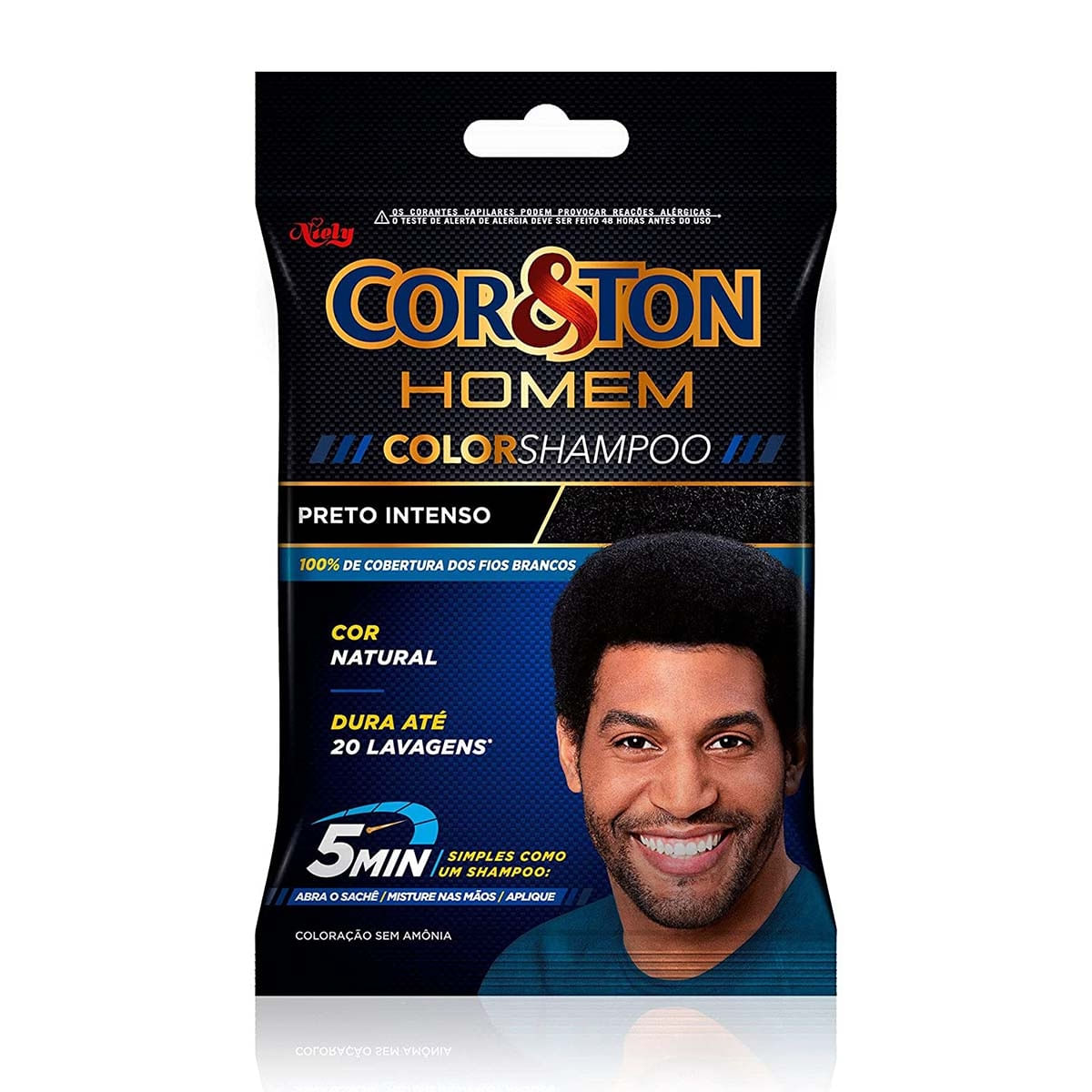 Tintura Masculina Gold Coreton Men 10 Preto Niely