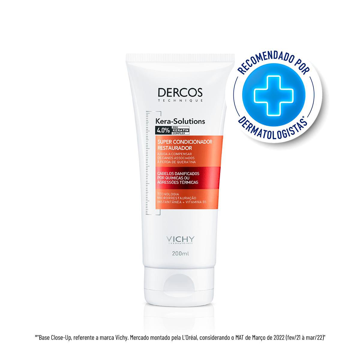 Condicionador Vichy Dercos Technique Kera-Solutions Cabelos Danificados 200ml