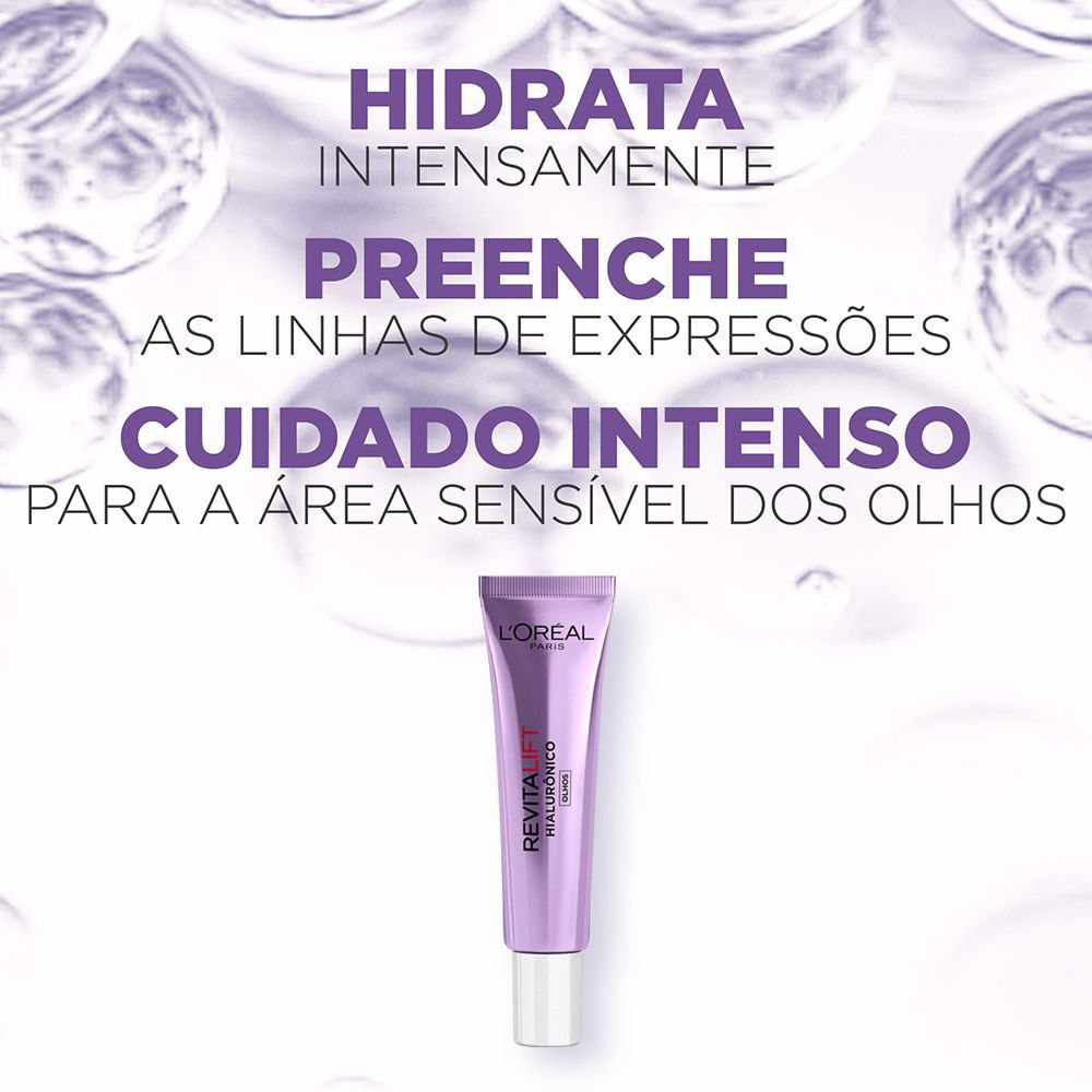 Creme para Olhos Anti-idade L'Oréal Paris Revitalift Hialurônico, 15g - Imagem 3