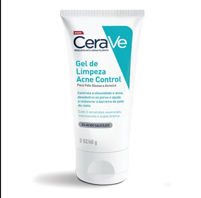 Gel de Limpeza Facial Acne Control 2% Ácido Salicílico Pele Oleosa 60g Cerave