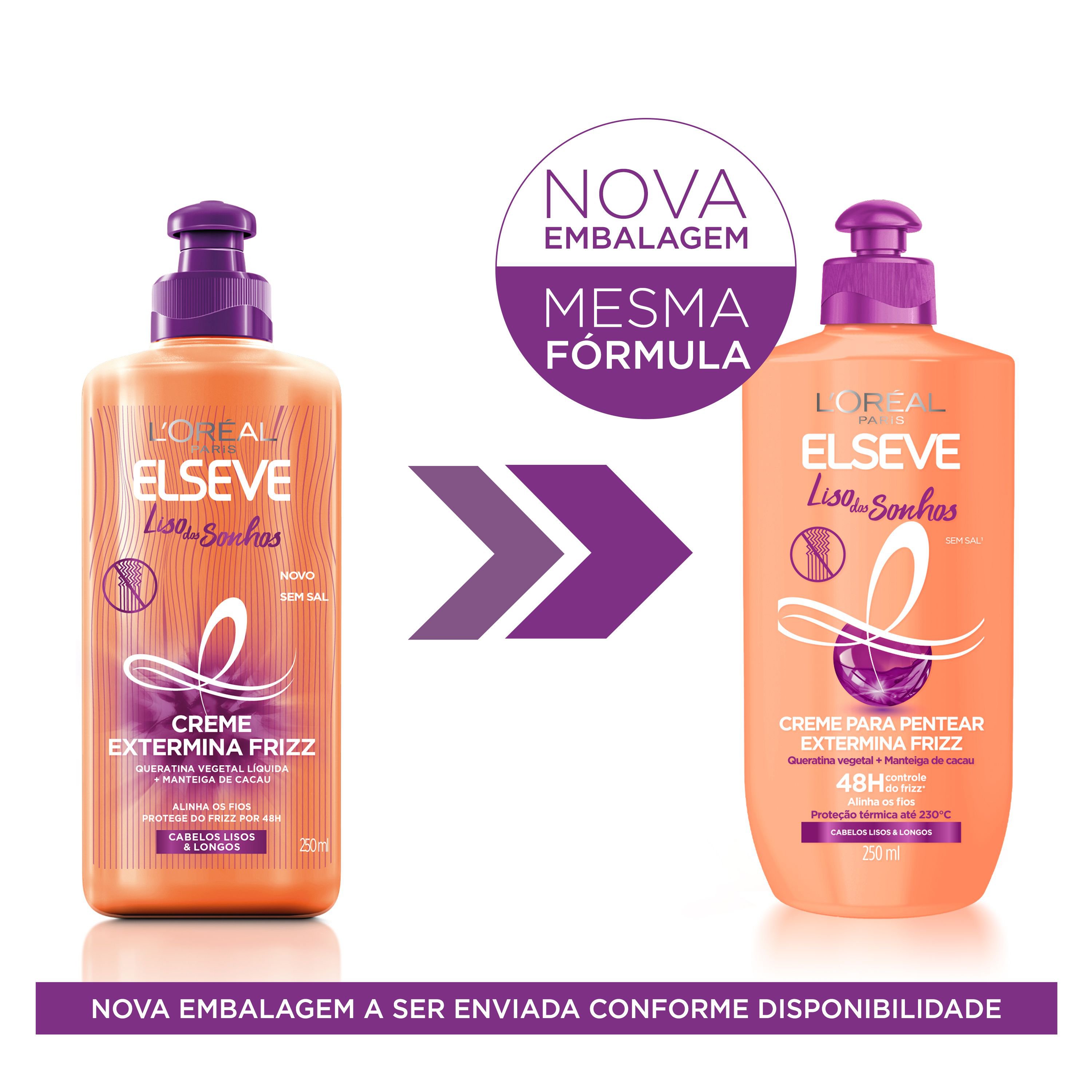 Creme para Pentear L'Oréal Paris Elseve Liso dos Sonhos, 250ml - Imagem 2