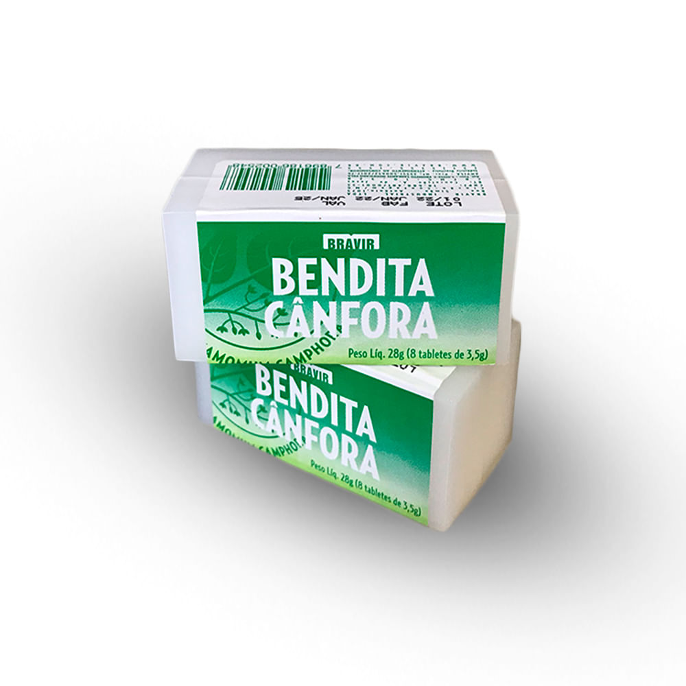 Odorizante Bendita Cânfora 3,5g Bravir - 8 Tabletes